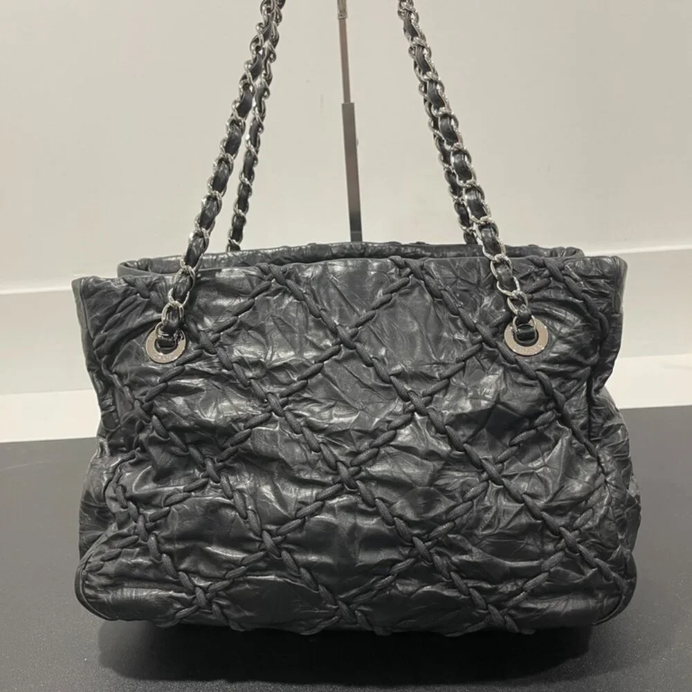 Chanel Ultra Stitch Tote with Silver Hardware (1181)